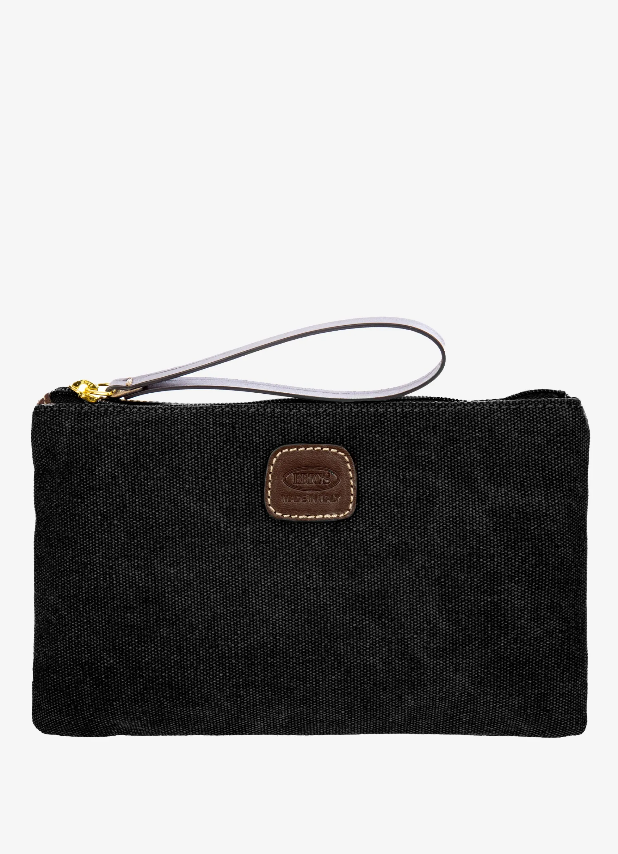 Bric's Pouches And Pochette*Coated Canvas Cotton Slim Pochette 001-Black