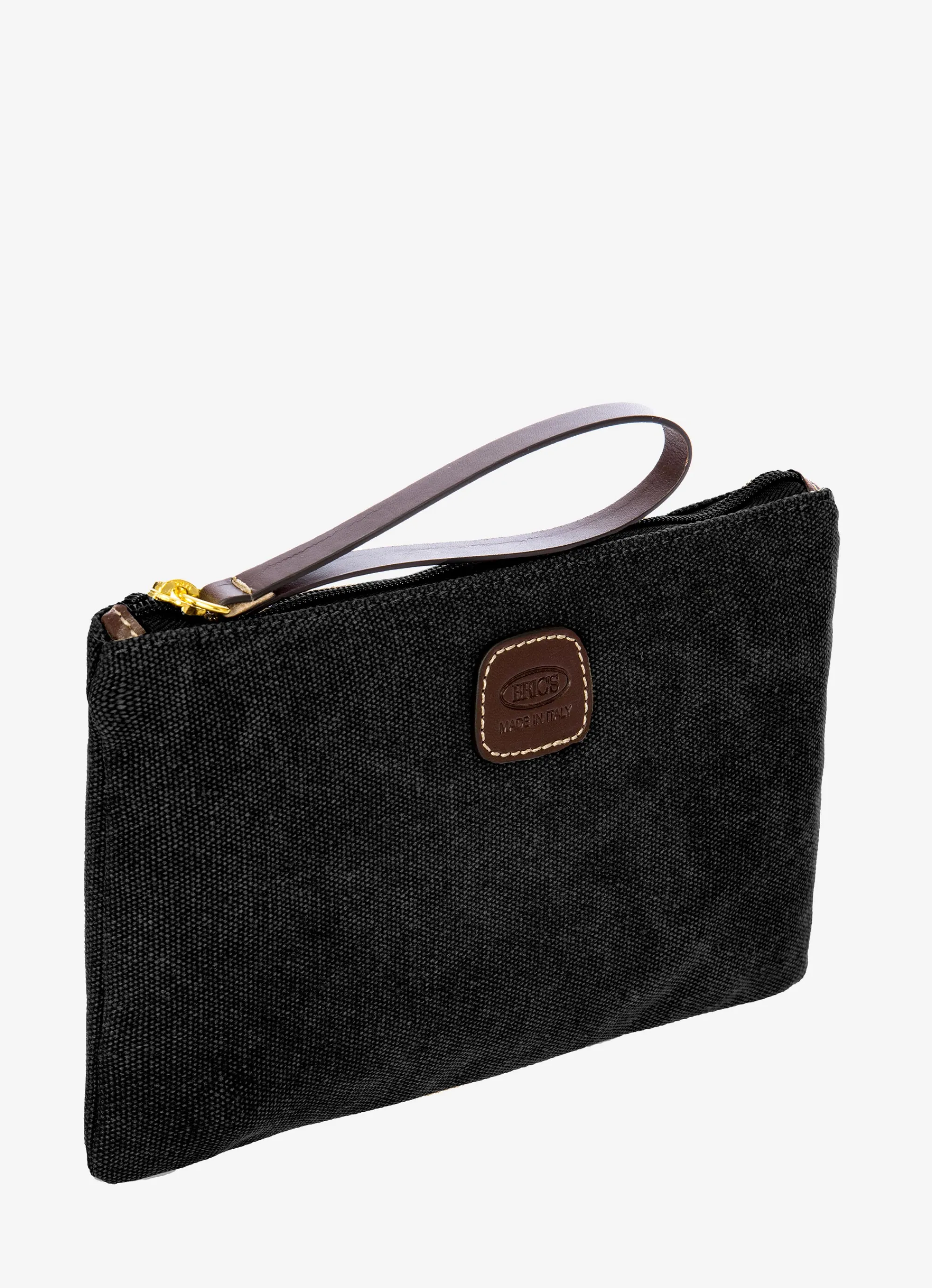 Bric's Pouches And Pochette*Coated Canvas Cotton Slim Pochette 001-Black